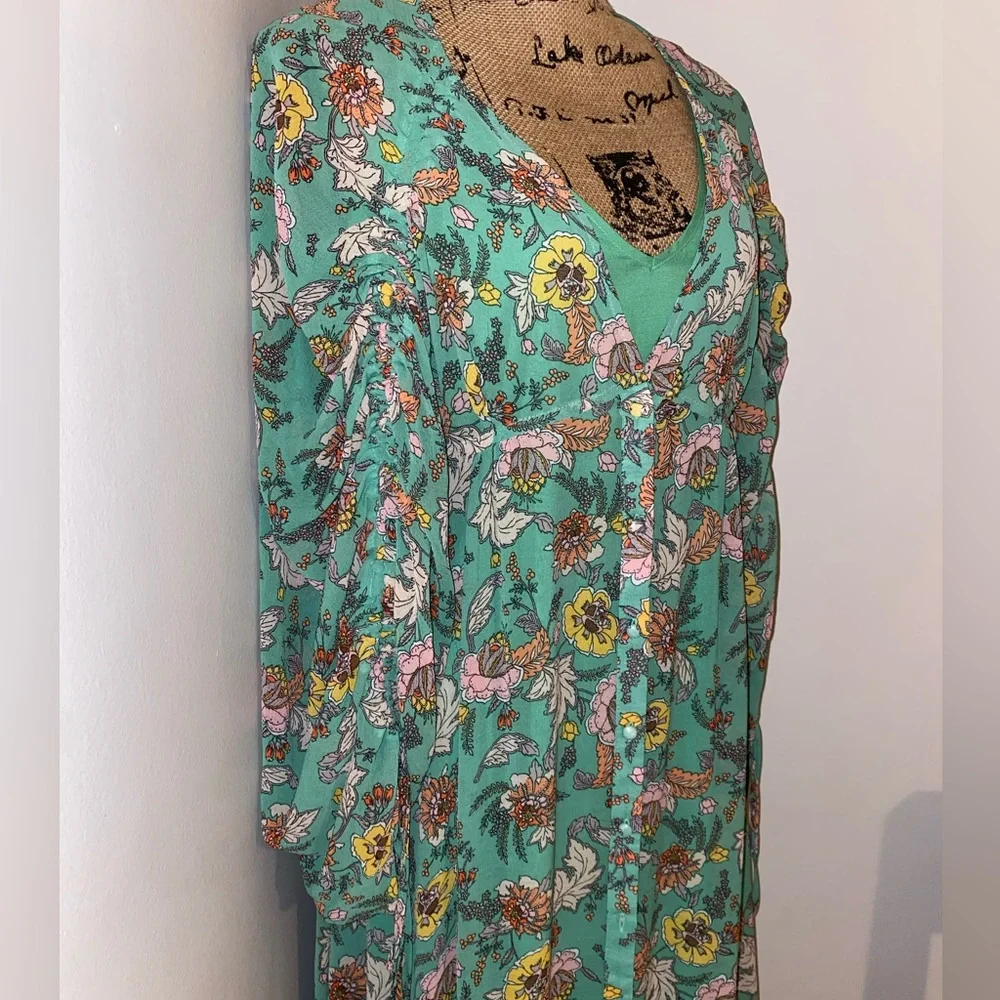 Free People Earthfolk Floral Maxi Dress in Green Combo - Picture 12 of 16